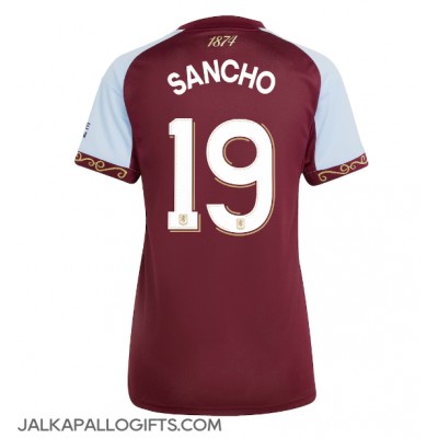 Aston Villa Jadon Sancho #19 Kotipaita Naiset 2025-26 Lyhythihainen Aston Villa Jadon Sancho #19 Kotipaita Naiset 2025-26 Lyhythihainen